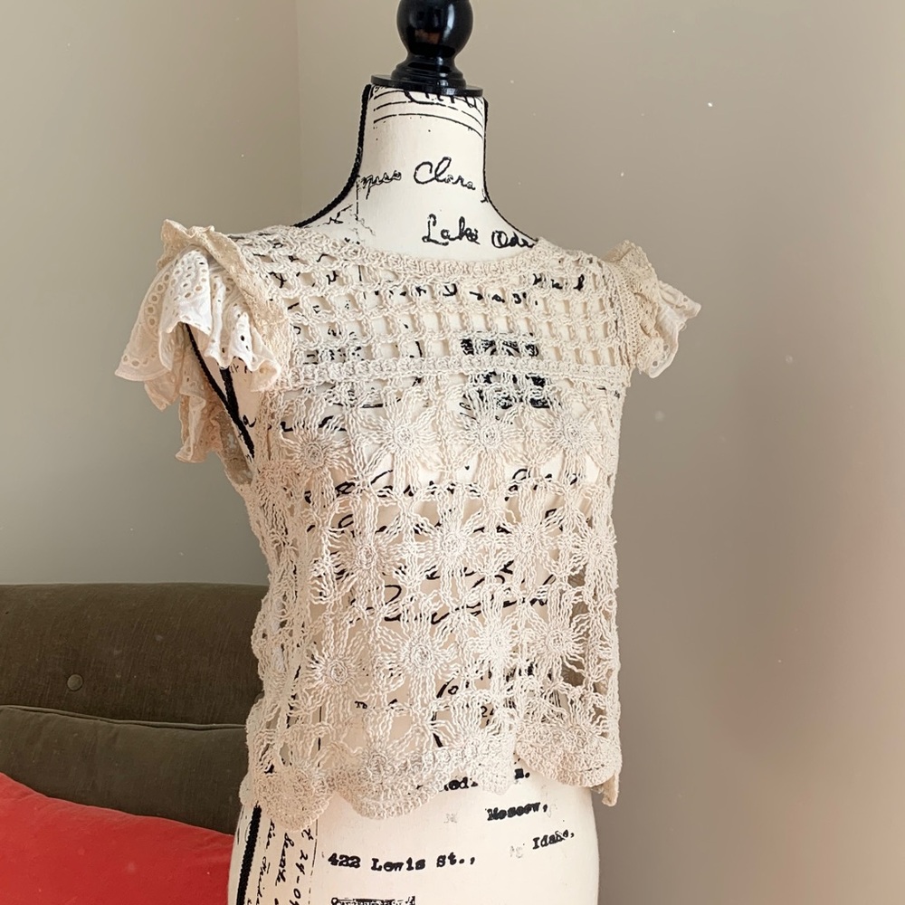 bishop + young Cream Lace Blouse